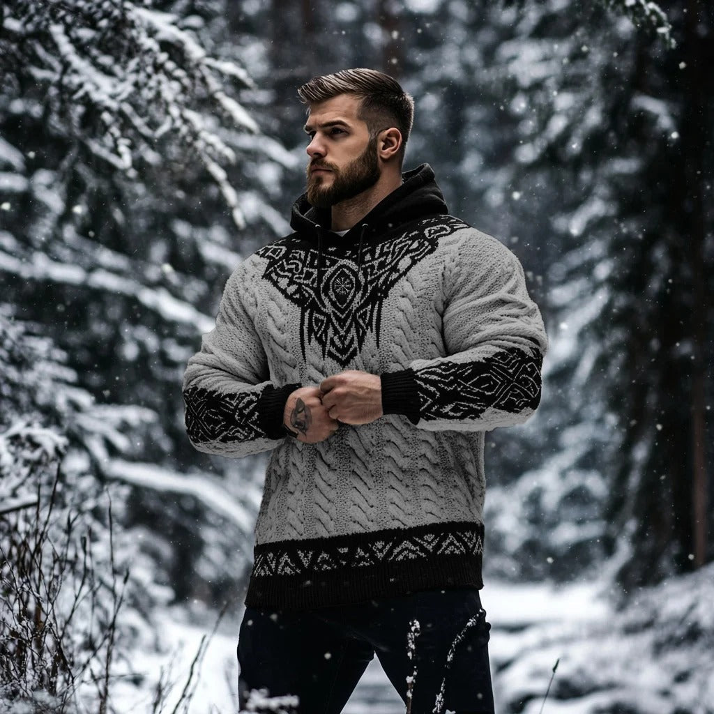 Men’s Premium Nordic Knit Winter Sweater – Forest Green | Urbantrenz