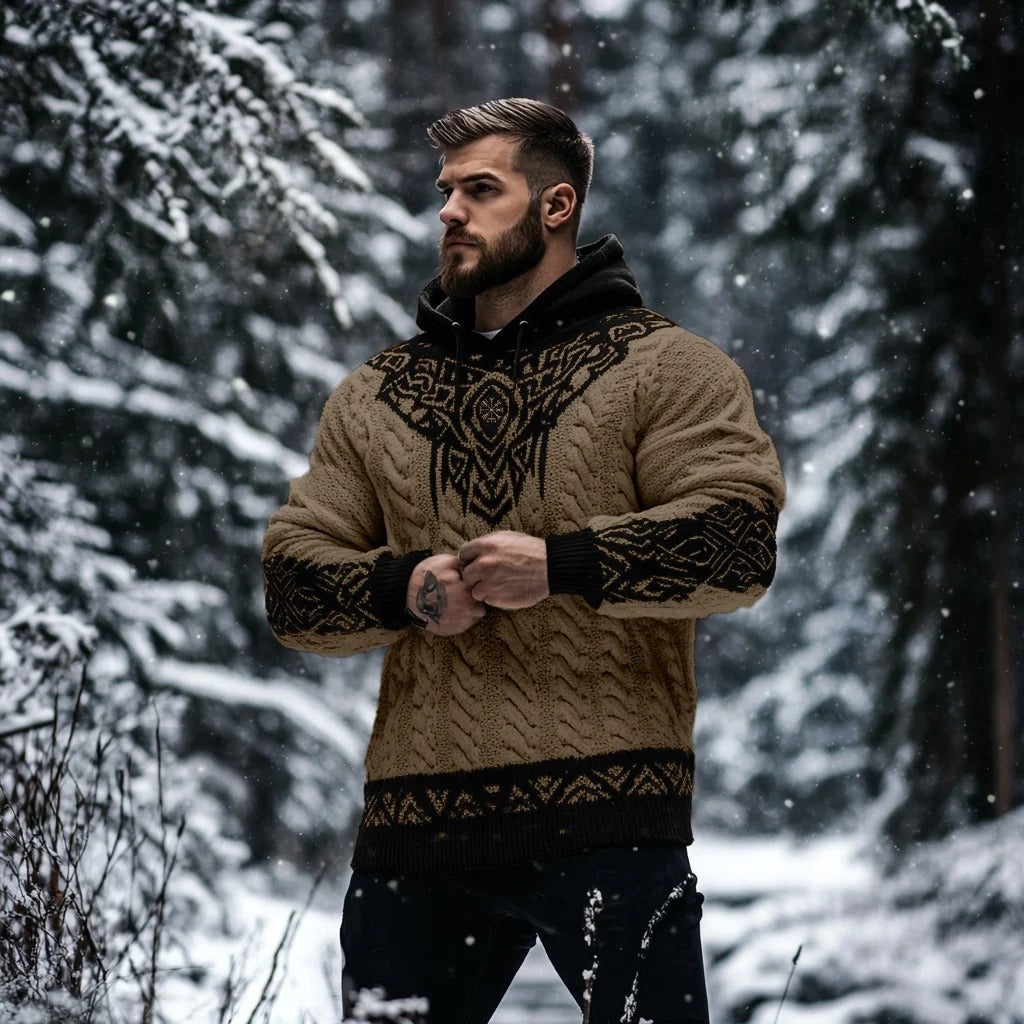 Men’s Premium Nordic Knit Winter Sweater – Forest Green | Urbantrenz